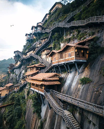 望仙谷悬崖民宿